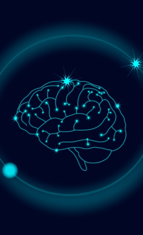 Artificial intelligence brain robotic system vector